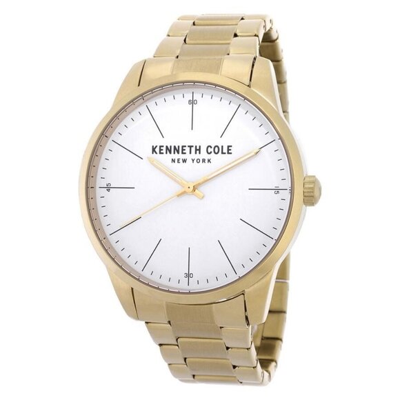 NWT Authentic Kenneth Cole New York Quartz White Dial Men's Watch - Picture 1 of 3